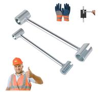 Guidelinel Outil de réglage de charnière de porte, design ergonomique, outil de réglage des coutures à double tête, compatible avec charnières de 14 à 25 mm, outils de réglage des trous de charnière 4