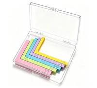 Guides d'alignement d'artisanat avec étui de rangement pour la fabrication | Règles d'alignement en plastique à code couleur pour la superposition, le tapis et le placement précis des panneaux de cartes