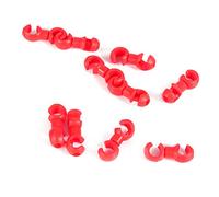 Guides de câble de vélo à crochet en S 10 pièces Clips de boîtier de dérailleur de frein en plastique rotatif à 360 ° Organisateur léger et durable pour vélo de route de montagne (Rouge)