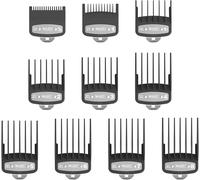 Guides de coupe Premium avec sac poly - ensemble de peignes de fixation premium, 1,5 mm à 25 mm - Convient pour toutes les tondeuses à cheveux cordonnés , 10 PCS