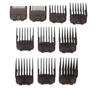 Guides de peignes de tondeuse à cheveux 10 pièces accessoires de tondeuse à cheveux légers professionnels avec boîte de rangement pour hommes femmes enfants barbiers stylistes ABS