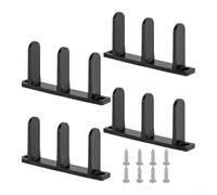 Guides de rail de sol pour porte de placard coulissante offrant durabilité et précision pour panneaux se déplaçant le long des rails inférieurs (noir)