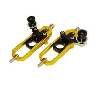 Guides de réglage de chaîne Ajusteur de chaîne d'essieu de roue, bobines de bras oscillant, pour Kawasaki Ninja ZX-10R ZX10R 2011 - 2015 Ajusteur de Chaîne(Gold)