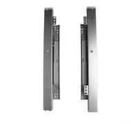 Guides de tiroir montés au sol en acier avec design au sol, ressorts de fermeture douce silencieux et cylindres hydrauliques réglables 3D pour un fonctionnement stable du tiroir d'armoire (350 mm)