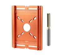 Guides de toupie pour le travail du bois à double échelle multi-trous en | Rail de plaque de base pour machine de découpe pour rainurage droit, routage, charpentier, charpentier, menuisier, menuisier