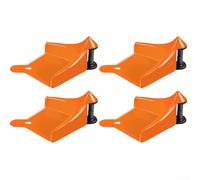 Guides de tuyau de lavage automobile à 4 outils pour un mouvement sans effort (orange)