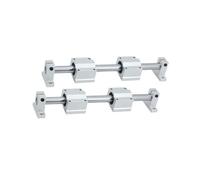 Guides linéaires, guides coulissants à mouvement l Rail Linéaire For Cylindre D'axe Optique, 2 Pièces De 16 Mm + 4 Supports D'arbre SK16 + Blocs Coulissants SCS16UU(400mm)