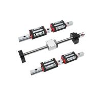 Guides linéaires, rail de guidage coulissant linéa Rails De Guidage Linéaires Carrés HGR20 20 Mm Avec Chariots HGH20CA Et Kit Vis À Billes SFU1605(350MM)