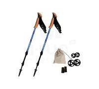 Guidetti Paire de bâtons de randonnée Massif des Alpes 3 brins Easy Lock Noir/Bleu Taille Unique