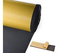 Guidetti Service® - 50X100CM ÉPAISSEUR 10MM | Feuille de néoprène adhésive | Rouleau de néoprène adhésif | Caoutchouc noir EPDM expansé imperméable anti-vibration | Joints, Isolation et insonorisation