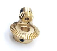GuidNaurys 1:2.67 0.5 Module Transmission Ensemble d'engrenages coniques en cuivre 15 dents 45 dents Engrenage à 90 degrés Pignon à onglet conique droit Angle(15T 2mm 40T 4mm bore)