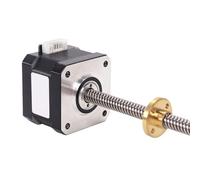 GuidNaurys 1 moteur pas à pas à bride 42x42 mm, 300 mm de long, arbre à vis mère T8, 1,3 A, 28 N.CM, moteur pas à pas Nema 17, tige à vis mère de 2 mm, 4 mm, 8 mm Assemblage(2mm)