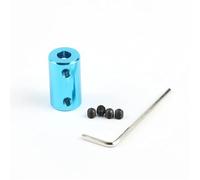 GuidNaurys Alésage d'accouplement en alliage d'aluminium D14L25, 14mm de diamètre, 25mm de longueur, moteur pas à pas bleu, coupleur d'arbre à vis, 1 pièce Connexion d'axe(5x5mm)
