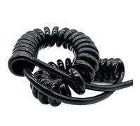 GuidNaurys Câble à ressort 24 AWG 9 conducteurs extensible de 2,5 mètres de fil statique de 50 cm résistant au froid 0,2 mm² PU rallonge de ligne électrique en spirale rétractable Cordon