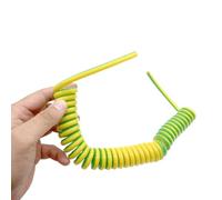 GuidNaurys Câble de mise à la terre spiralé à ressort 20 AWG 0,5 mm², cordon de commande monoconducteur, fil de traction Cordon rétractable(Stretch 7 meters)