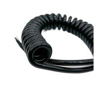 GuidNaurys Câble d'extension à ressort 18 AWG, 2 conducteurs, 0,75 mm², câble télescopique élastique en cuivre pur Cordon rétractable(Stretch 1.25 Meters)