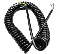 GuidNaurys Câble d'extension spiralé automobile à 6 conducteurs 18 AWG 0,75 mm² for hayon Cordon rétractable(Stretch 6 Meters)