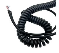 GuidNaurys Câble électrique extensible en polyuréthane à 12 conducteurs, calibre 22 AWG, spiralé, télescopique et blindé Cordon rétractable(Stretch 3 meters)