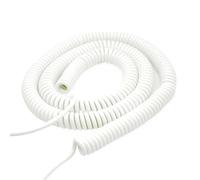 GuidNaurys Câble électrique extensible en spirale en cuivre blanc 22 AWG 0,3 mm à 2 conducteurs Cordon rétractable(Line Length 2.5 Meters)