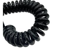 GuidNaurys Câble électrique flexible à ressort extensible noir à 5 conducteurs, 1,2 m Cordon rétractable(20AWG)