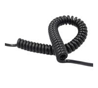 GuidNaurys Câble flexible noir à ressort télescopique spiralé à 6 conducteurs 15 AWG for applications polyvalentes Cordon rétractable(Stretch 2 meters)