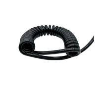 GuidNaurys Câble flexible télescopique spiralé noir à 3 conducteurs, calibre 20 AWG, 0,5 mm², for connexions électriques Cordon rétractable(Stretch 4 meters)