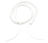 GuidNaurys Câble spiralé à 2 conducteurs, longueur de ligne blanche de 5 mètres, fil à ressort extensible Cordon rétractable(22AWG)