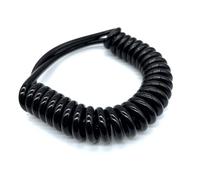 GuidNaurys Câble spiralé à 7 conducteurs, 0,65 mm², résistant au froid, extensible, à ressort industriel, avec griffes rétractable Cordon(Straight 2.5 meters)