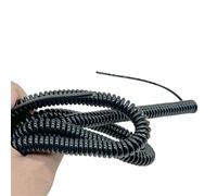 GuidNaurys Câble spiralé extensible noir à 8 conducteurs 20 AWG avec ressort Cordon rétractable(Straight Length 5 meters)