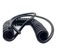 GuidNaurys Câble spiralé industriel à 12 conducteurs, calibre 17 AWG, 1,0 mm², fil à ressort multiconducteur en cuivre pur for le codage du câblage des équipements Cordon rétractable(Stretch 4 meters)