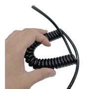 GuidNaurys Câble spiralé télescopique à 2 conducteurs 20 AWG avec blindage à ressort, fil flexible extensible Cordon rétractable(Stretch 12 Meters)