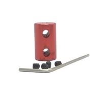 GuidNaurys Coupleur d'arbre de moteur pas à pas, 1 pièce, L25 x P14 mm, alésage de vis, accouplement en aluminium Connexion d'axe(Red,2mm to 4mm)