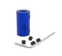 GuidNaurys Coupleur d'arbre de moteur pas à pas, 1 pièce, L25 x P14 mm, alésage de vis, accouplement en aluminium Connexion d'axe(Blue,2mm to 4mm)