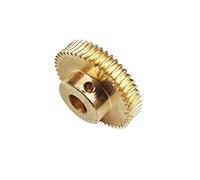 GuidNaurys Engrenage à vis sans fin en laiton de 0,5 module avec dents de 8 mm d'épaisseur, pignon à vis sans fin droit de 0,5 m, vis M4 Angle(0.5M 50T 6mm bore)