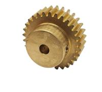 GuidNaurys Engrenage cylindrique à 66 dents, 1 module de 0,5 mm, avec pignon droit, 66 dents, diamètre 34 mm, épaisseur 5 mm, 0,5 m, engrenage droit en laiton Transmission(6mm bore)