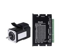 GuidNaurys Kit de pilote de moteur pas à pas Nema, 0,6 nm, 2,5 a, 42 phases, 4 fils, 17, moteur pas à pas fermé avec encodeur, pilote CL24, câble de 1.5 mètres Assemblage