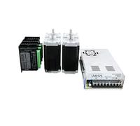 GuidNaurys Kits CNC 4 axes Moteur pas à pas à bride 57 mm Moteur pas à pas Nema 23 2,5 Nm 3 A Alimentation 350 W 36 V Arbre de 8 mm de diamètre Assemblage