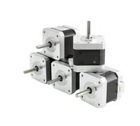 GuidNaurys Lot de 5 moteurs pas à pas 2 phases 4 fils 42 mm 40 N.CM 1,5 A 1,8 degrés Nema 17 Moteur pas à pas 17HS4401 Moteur pas à pas 30 cm Fil Assemblage