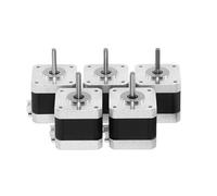 GuidNaurys Lot de 5 moteurs pas à pas Nema 17 17HS4401, 1,8 degré, cadre 42 mm, 0,42 Nm, 1,5 A, câble de 1 mètre Assemblage
