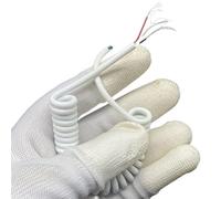 GuidNaurys Lot de 5 rallonges de câbles spiralés à 4 conducteurs, flexibles et extensibles, de 15 à 50 cm de longueur et 3 mm de diamètre Cordon rétractable