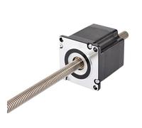 GuidNaurys Moteur pas à pas 57 traversant, plomb de 4mm, vis à plomb T11, 200mm de Long, arbre à vis Tr11x4, 1,2 nm, 2A, moteur pas à pas Non captif Nema 23 Assemblage