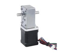 GuidNaurys Moteur pas à pas à engrenage d'extrudeuse, 1.8 degrés, 1,7a, 2 phases, 4 fils, 42mm, rapport 1:100 1:200 1:290, boîte de vitesses à vis sans fin, moteur pas à pas Nema 17 Assemblage(1:290)