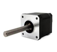 GuidNaurys Moteur pas à pas Nema 17, 100 mm de long, arbre à vis traversant T8, 17HS3401S, 1,3 A, 28 N.cm, bride de 42 mm Assemblage(4mm)