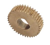 GuidNaurys Pignon à crémaillère en cuivre, module 0,6, 44 dents, alésage en D, denture droite, roue dentée 0,6M 44T Crémaillère(8x7mm D bore)