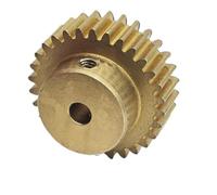 GuidNaurys Pignon cylindrique en laiton, module 0,6, 61 dents, épaisseur des dents : 5 mm, module 0,6, denture droite, vis M3 Crémaillère(6mm bore)