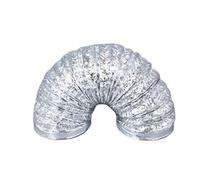 GuidNaurys Tuyau d'air double couche en feuille d'aluminium, conduit d'évacuation des fumées télescopique en feuille d'aluminium for hotte de cuisine Gaine de protection(1.5 meter x 155mm)