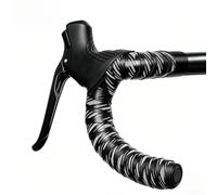 Guidoline Vélo Route PU pour prise Tactile Confortable Guidoline | Matériau PU/PVC , finition noire élégante, résistance pour usure, idéal route et ville(Black-White)