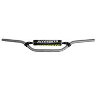 Guidon Accossato en aluminium anodisé argenté avec traverseur+pare-chocs pour Hrd Sonic Supermotard de 2004 à 2008 (CC 50) Hauteur moyenne
