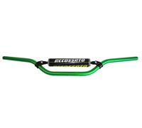 Guidon Accossato en aluminium anodisé vert avec traverseur+pare-chocs pour Hrd Sonic Supermotard de 2004 à 2008 (CC 50) Hauteur moyenne