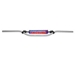 Guidon Accossato fabriqué en Italie D.22, FANTIC MOTOR > TRIAL PROGRESS 1 50 cc (-), couleur argent et pare-chocs bleu (SH4B)